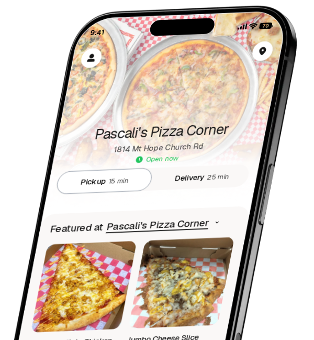 Pascali's Pizza Corner app preview