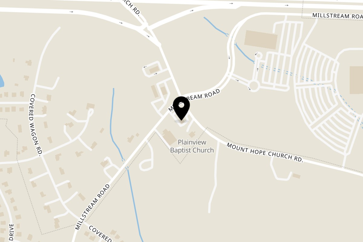 Map showing the location of Pascali's Pizza Corner on 1814 Mt Hope Church Rd in McLeansville